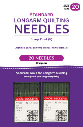 Handi Quilter Standard Longarm Needles - 2 Packs (20/125-R, Sharp)
