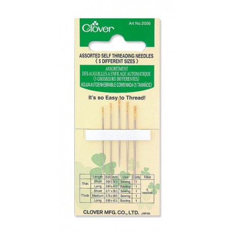 Clover Self / Easy Threading Needles 5ct