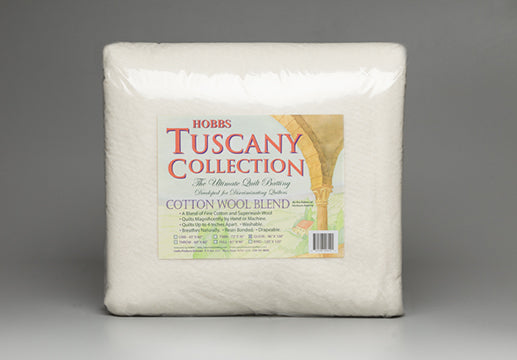 Batting Hobbs Tuscany Cotton/ Wool 96" Wide - sold in inches