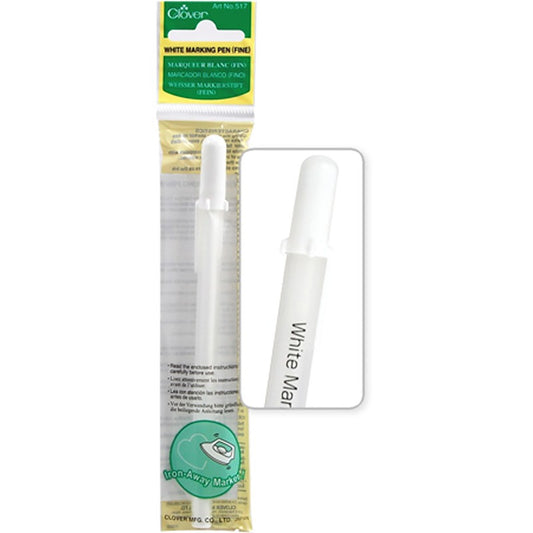 Clover White Water Soluble or Iron Off Marking Pen