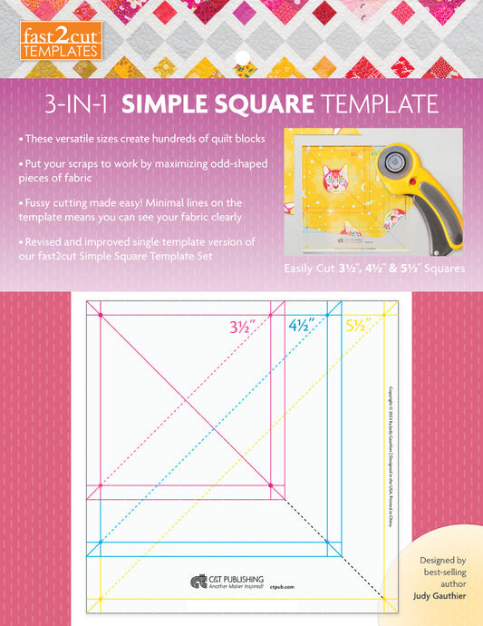 Simple Square 3-in-1 Template - fast2cut