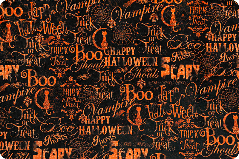 Spooky Script Digital Cuddle – sold by ¼ yard