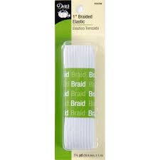 Dritz 1" Braided Elastic White