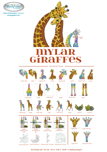 Purely Gates Mylar Giraffes