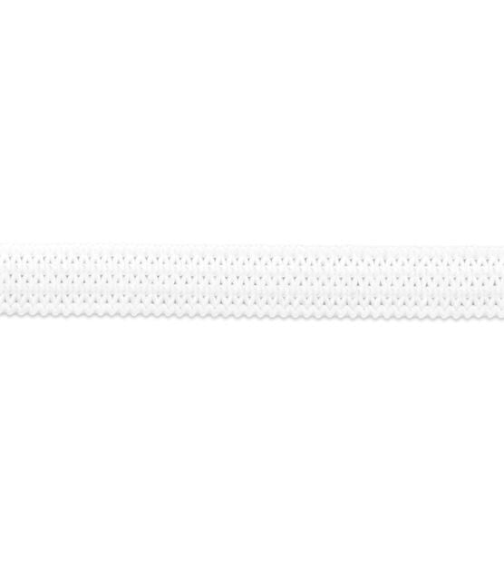 Dritz 1/4" Knit Non-Roll Elastic, White, 3 yd