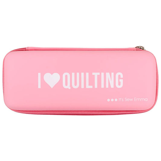 "I Love Quilting" Pink Rotary Case