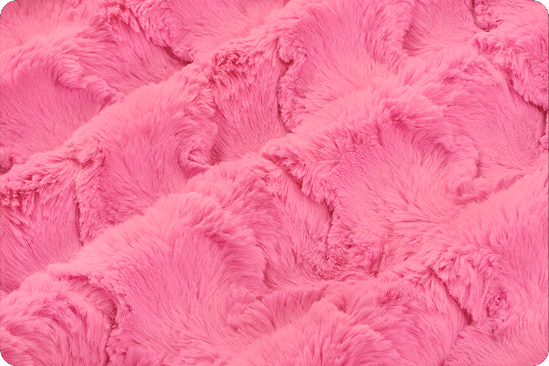 Luxe Cuddle Glacier Hot Pink - sold by the 1/4 yard
