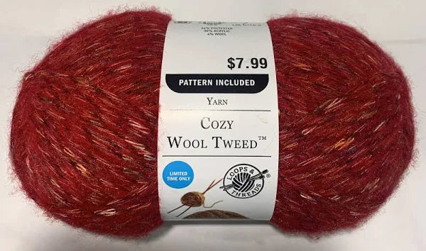 COZY WOOL TWEED ~ Red