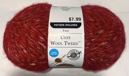 COZY WOOL TWEED ~ Red