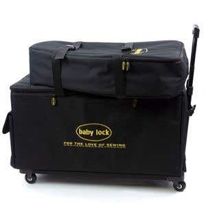 Baby Lock Large Black Trolley on Wheels with Embroidery Bag